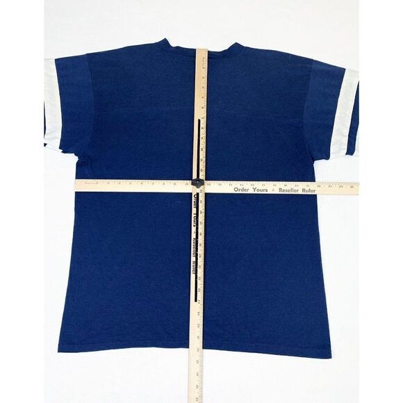 Vintage 1994 NFL Dallas Cowboys Logo 7 T-Shirt Jersey Blue Single Stitch - Picture 6 of 9